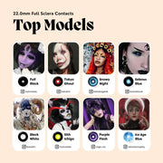 Full Sclera -Kontakte (Top -Modelle Zugriff)